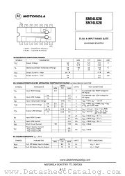 SN74LS20 datasheet pdf Motorola