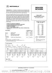 SN74LS256 datasheet pdf Motorola