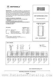 SN74LS259 datasheet pdf Motorola