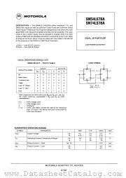 SN54LS78AJ datasheet pdf Motorola