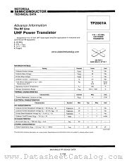 TP2007A datasheet pdf Motorola
