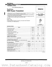 TP2314 datasheet pdf Motorola