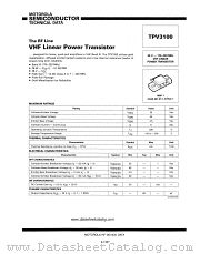 TPV3100 datasheet pdf Motorola