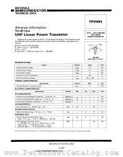 TPV693 datasheet pdf Motorola