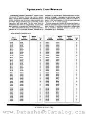 CROSS REFERENCE datasheet pdf Motorola