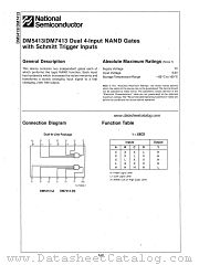 DM7413 datasheet pdf National Semiconductor