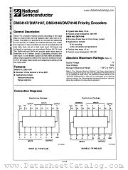 DM74147 datasheet pdf National Semiconductor