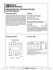 DM74164 datasheet pdf National Semiconductor