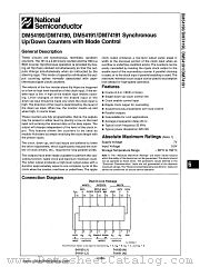 DM74190 datasheet pdf National Semiconductor