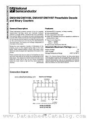 DM74196 datasheet pdf National Semiconductor