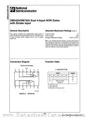 DM7425 datasheet pdf National Semiconductor