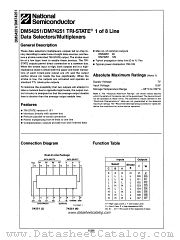 DM74251 datasheet pdf National Semiconductor