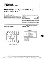 DM5450 datasheet pdf National Semiconductor