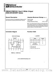 DM5451 datasheet pdf National Semiconductor