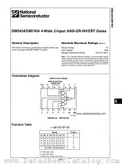 DM5454 datasheet pdf National Semiconductor