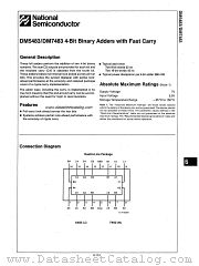 DM7483 datasheet pdf National Semiconductor