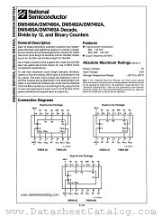 DM7492A datasheet pdf National Semiconductor