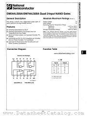 DM54ALS00A datasheet pdf National Semiconductor