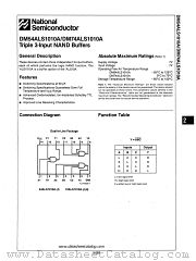 DM74ALS1010A datasheet pdf National Semiconductor