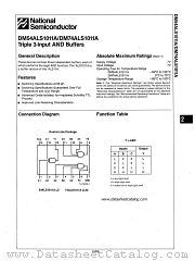 DM54ALS1011A datasheet pdf National Semiconductor