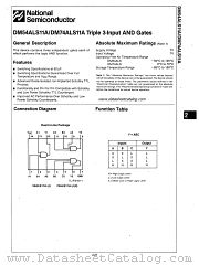 DM54ALS11A datasheet pdf National Semiconductor