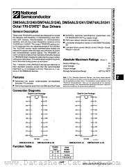 DM74ALS1241 datasheet pdf National Semiconductor