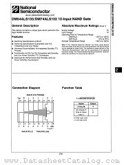 DM54ALS133 datasheet pdf National Semiconductor