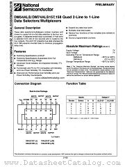 DM54ALS157 datasheet pdf National Semiconductor