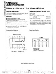 DM54ALS21 datasheet pdf National Semiconductor