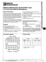 DM54ALS258 datasheet pdf National Semiconductor