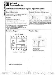 DM54ALS27 datasheet pdf National Semiconductor