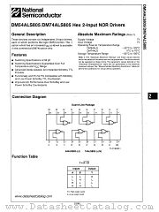 DM74ALS805 datasheet pdf National Semiconductor