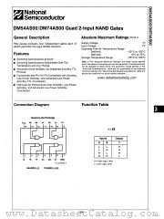 DM74AS00 datasheet pdf National Semiconductor