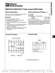 DM74AS10 datasheet pdf National Semiconductor