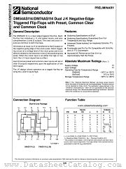 DM54AS114 datasheet pdf National Semiconductor