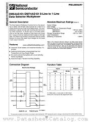 DM74AS151 datasheet pdf National Semiconductor