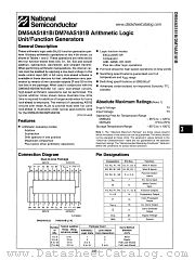 DM54AS181B datasheet pdf National Semiconductor