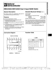 DM74AS20 datasheet pdf National Semiconductor