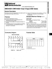 DM54AS21 datasheet pdf National Semiconductor