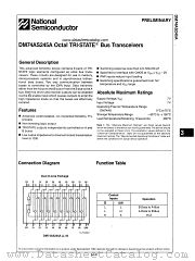 DM74AS245A datasheet pdf National Semiconductor