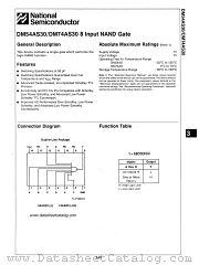DM74AS30 datasheet pdf National Semiconductor