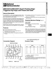 DM74AS74 datasheet pdf National Semiconductor
