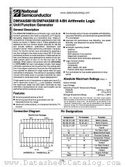 DM54AS881B datasheet pdf National Semiconductor