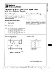 DM74L01 datasheet pdf National Semiconductor