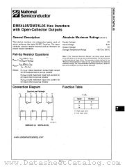 DM74L05 datasheet pdf National Semiconductor