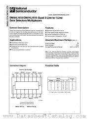 DM74L157A datasheet pdf National Semiconductor