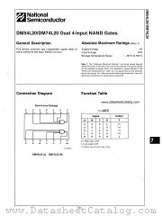 DM74L20 datasheet pdf National Semiconductor