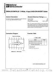 DM54L55 datasheet pdf National Semiconductor