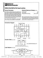 DM74L75A datasheet pdf National Semiconductor