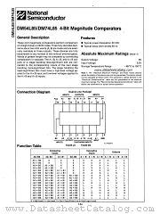 DM74L85 datasheet pdf National Semiconductor